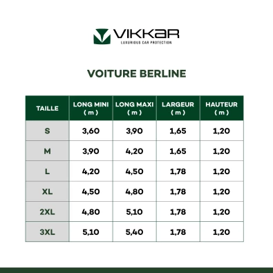 Housse super strech indoor car over 180g/m² plusieurs couleurs et dimensions - Vikkar