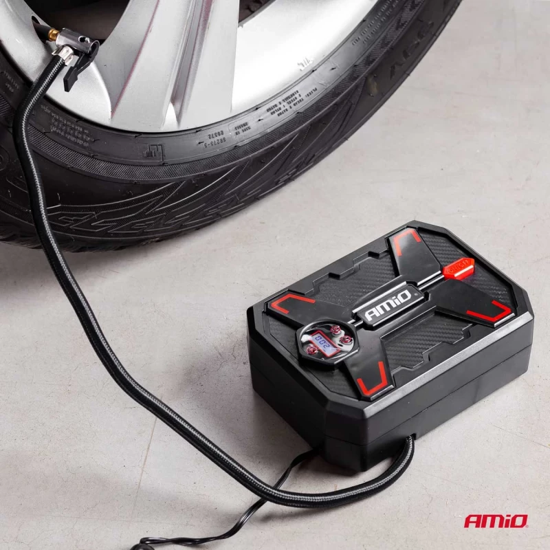 Compresseur d’air 12V LED avec manomètre numérique - AMiO