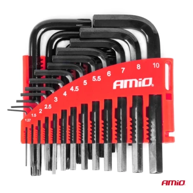 Set 22 clés hexagonales & Torx CRV noir - AMiO